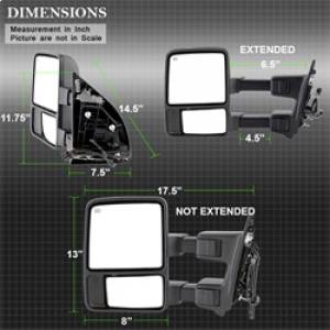 SPYDER - SPYDER Xtune Ford Superduty 08-15 L&R Extendable Power Heated Adjust Mirror Amber MIR-FDSD08S-PW-AM-SET - 9935756 - Image 10