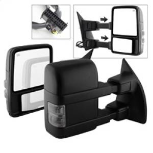 SPYDER - SPYDER xTune Ford SuperDuty 08-15 Extendable Heated Mirrors w/ LED Signal Smoke MIR-FDSD08S-PW-SM-SET - 9935831 - Image 2