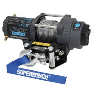 Superwinch - Superwinch 2500 LBS 12V DC 3/16in x 40ft Steel Rope Terra 2500 Winch - Gray Wrinkle - 1125260 - Image 1