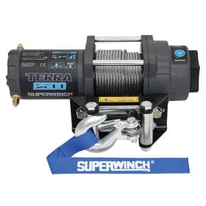 Superwinch - Superwinch 2500 LBS 12V DC 3/16in x 40ft Steel Rope Terra 2500 Winch - Gray Wrinkle - 1125260 - Image 3