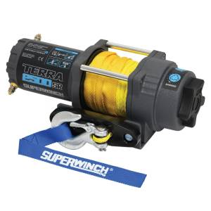 Superwinch - Superwinch 2500 LBS 12V DC 3/16in x 40ft Synthetic Rope Terra 2500SR Winch - Gray Wrinkle - 1125270 - Image 1