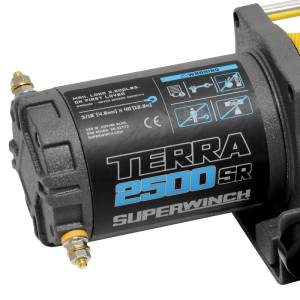 Superwinch - Superwinch 2500 LBS 12V DC 3/16in x 40ft Synthetic Rope Terra 2500SR Winch - Gray Wrinkle - 1125270 - Image 6