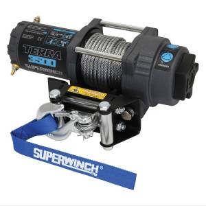 Superwinch - Superwinch 3500 LBS 12V DC 7/32 in x 32 ft Steel Rope Terra 3500 Winch - Gray Wrinkle - 1135260 - Image 1