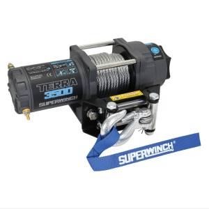 Superwinch - Superwinch 3500 LBS 12V DC 7/32 in x 32 ft Steel Rope Terra 3500 Winch - Gray Wrinkle - 1135260 - Image 2