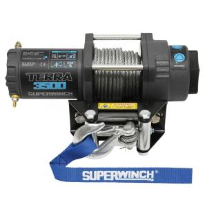 Superwinch - Superwinch 3500 LBS 12V DC 7/32 in x 32 ft Steel Rope Terra 3500 Winch - Gray Wrinkle - 1135260 - Image 3