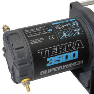 Superwinch - Superwinch 3500 LBS 12V DC 7/32 in x 32 ft Steel Rope Terra 3500 Winch - Gray Wrinkle - 1135260 - Image 8