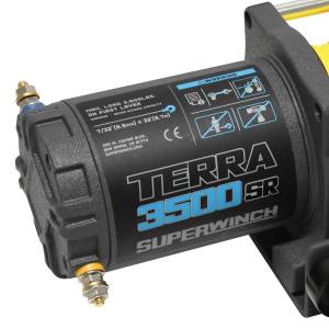 Superwinch - Superwinch 3500 LBS 12V DC 7/32in x 32ft Synthetic Rope Terra 3500SR Winch - Gray Wrinkle - 1135270 - Image 8