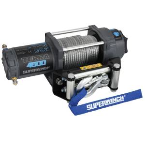 Superwinch - Superwinch 4500 LBS 12V DC 15/64in x 50ft Steel Rope Terra 4500 Winch - Gray Wrinkle - 1145260 - Image 2