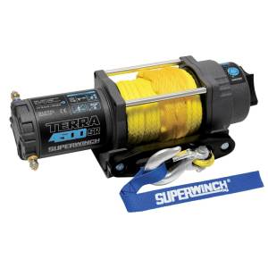 Superwinch - Superwinch 4500 LBS 12V DC 1/4in x 50ft Synthetic Rope Terra 4500SR Winch - Gray Wrinkle - 1145270 - Image 2