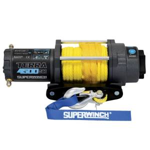 Superwinch - Superwinch 4500 LBS 12V DC 1/4in x 50ft Synthetic Rope Terra 4500SR Winch - Gray Wrinkle - 1145270 - Image 3
