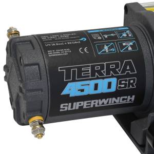 Superwinch - Superwinch 4500 LBS 12V DC 1/4in x 50ft Synthetic Rope Terra 4500SR Winch - Gray Wrinkle - 1145270 - Image 7