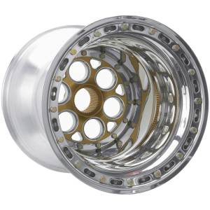 Weld Magnum Sprint 15x15 / 42-Spline / 5in. BS Gold Wheel - Inner Beadlock / No Cover - 735-51535