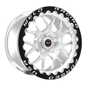 Weld S77 17X11 / 5X115 BP / 5.8in BS Polished Wheel (Medium Pad) - Black Single Beadlock - 77MP7110W58F
