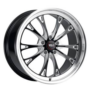 Weld S157 20X10.5 Belmont Drag 5X127 ET38 BS7.25 Gloss Black MIL Dia 71.5 - S15700575P38