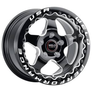 Weld - Weld S904 15x10 Ventura Beadlock 5x114.3 ET51 BS7.50 Gloss BLK MIL DIA 78.1 - S904B0067P51 - Image 1