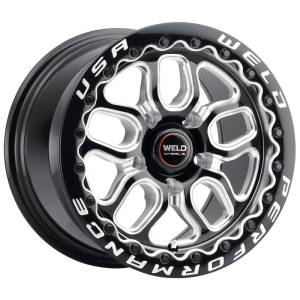 Weld S907 15X10 Laguna Beadlock 5X115 ET22 BS6.4 Gloss Black MIL Dia 78.1 - S907B0071P22
