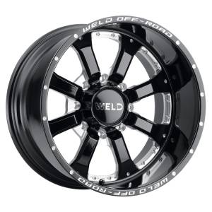 Weld - Weld Off-Road W125 20X10 Granada Eight 8X170 ET-18 BS4.75 Gloss Black MIL 125.1 - W12500017475 - Image 1