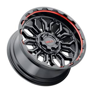 Weld - Weld Off-Road W140 20X10 Flare 6X135 6X139.7 ET-18 BS4.75 Gloss Black MIL Red 106.1 - W14000098475 - Image 3