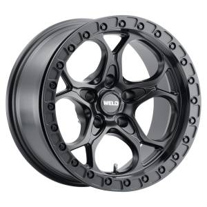 Weld - Weld Off-Road W901 17X10 Ledge Beadlock5 5X127 ET-25 BS4.50 Satin Black / Black Ring 71.5 - W90170075450 - Image 1