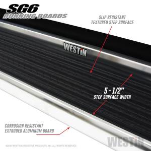 Westin - Westin SG6 Polished Aluminum Running Boards 79 in - 27-64730 - Image 3