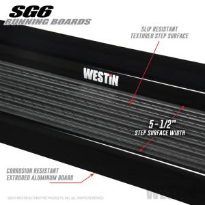 Westin - Westin SG6 Black Aluminum Running Boards 89.50 in - 27-64745 - Image 2