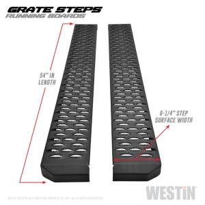 Westin - Westin Grate Steps Running Boards 54 in - Textured Black - 27-74705 - Image 2