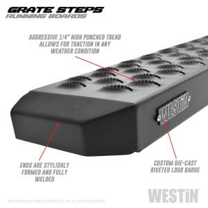 Westin - Westin Grate Steps Running Boards 54 in - Textured Black - 27-74705 - Image 10