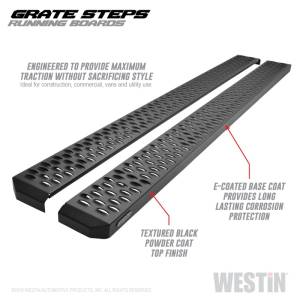 Westin - Westin Grate Steps Running Boards 79 in - Textured Black - 27-74735 - Image 1