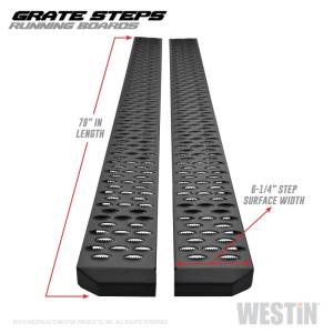 Westin - Westin Grate Steps Running Boards 79 in - Textured Black - 27-74735 - Image 14