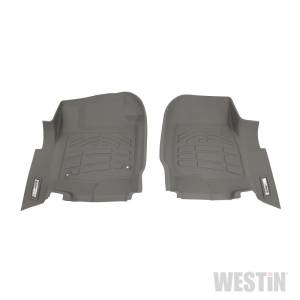 Westin - Westin 2017-2018 Ford Super Duty Regular/Super/Crew Cab Wade Sure-Fit Floor Liners Front - Gray - 72-120084 - Image 2