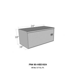 Westin - Westin/Brute HD Under Body 18in x 24in Swing Door - Aluminum - 80-HBD1824 - Image 3