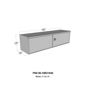 Westin - Westin/Brute HD Under Body 18in x 48in Barn Door w/ 3 Part Latch - Aluminum - 80-HBD1848 - Image 3