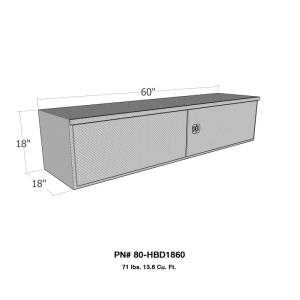 Westin - Westin/Brute HD Under Body 18in x 60in Barn Door w/ 3 Part Latch - Aluminum - 80-HBD1860 - Image 4