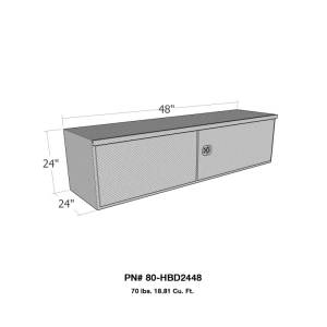 Westin - Westin/Brute HD Under Body 24in x 48in Barn Door w/ 3 Part Latch - Aluminum - 80-HBD2448 - Image 1