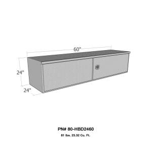Westin - Westin/Brute HD Under Body 24in x 60in Barn Door w/ 3 Part Latch - Aluminum - 80-HBD2460 - Image 1
