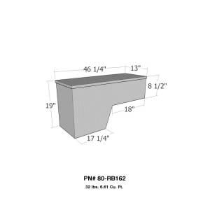 Westin - Westin/Brute Pork Chop Tool Box Driver Side 46in Wide - Aluminum - 80-RB162 - Image 2