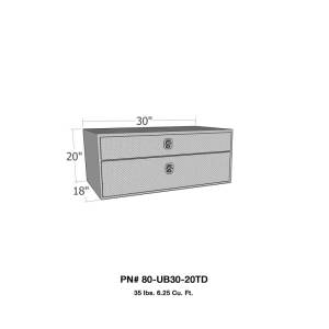 Westin - Westin/Brute UnderBody 30in x 20in w/ Top Drawer - Aluminum - 80-UB30-20TD - Image 1