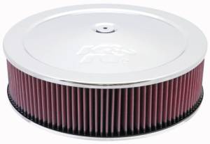 K&N Engineering - K&N Engineering Round Air Filter Assembly 14in. ID / 4..12in. Height / 5.125in. Neck Flange / 7/8in. Drop Ba - 60-1440 - Image 1
