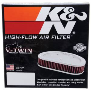 K&N Engineering - K&N Engineering Universal Custom Air Filter - Oval - Red - 8.813 L x 6.188in W x 2.25in H - RT-3910 - Image 3