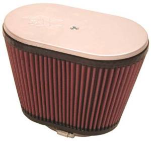 K&N Engineering - K&N Engineering Universal Air Filter-Dual Flange Oval Style 2.25in Flange ID x 9in OS L x 5.5in OS W x 6.25in H - RD-4400 - Image 1