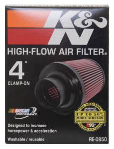 K&N Engineering - K&N Engineering Universal Air Filter (4in. Flange / 6in. Base OD / 4-5/8in. Top OD / 6in. Height) - RE-0850 - Image 10