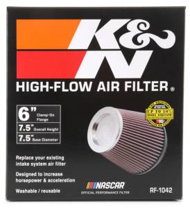 K&N Engineering - K&N Engineering Round Tapered Universal Air Filter 6in Flange ID x 7.5in Base OD x 5in Top OD x 6.5in Height - RF-1042 - Image 6