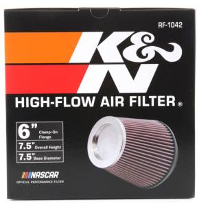 K&N Engineering - K&N Engineering Round Tapered Universal Air Filter 6in Flange ID x 7.5in Base OD x 5in Top OD x 6.5in Height - RF-1042 - Image 7