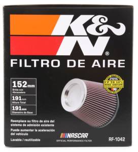 K&N Engineering - K&N Engineering Round Tapered Universal Air Filter 6in Flange ID x 7.5in Base OD x 5in Top OD x 6.5in Height - RF-1042 - Image 9