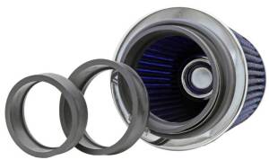 K&N Engineering - K&N Engineering Universal Air Filter Chrome Round Tapered Blue - 4in Flange ID x 1.125in Flange Length x 5.5in H - RG-1001BL - Image 11