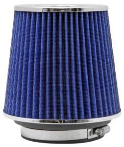 K&N Engineering - K&N Engineering Universal Air Filter Chrome Round Tapered Blue - 4in Flange ID x 1.125in Flange Length x 5.5in H - RG-1001BL - Image 12