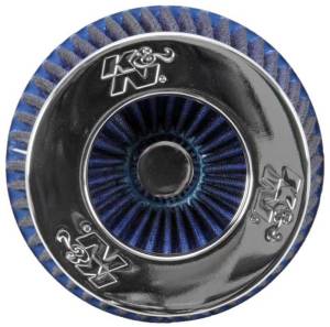 K&N Engineering - K&N Engineering Universal Air Filter Chrome Round Tapered Blue - 4in Flange ID x 1.125in Flange Length x 5.5in H - RG-1001BL - Image 13