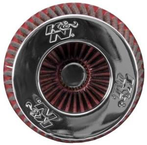 K&N Engineering - K&N Engineering Universal Air Filter Chrome Round Tapered Red - 4in Flange ID x 1.125in Flange Length x 5.5in H - RG-1001RD - Image 5