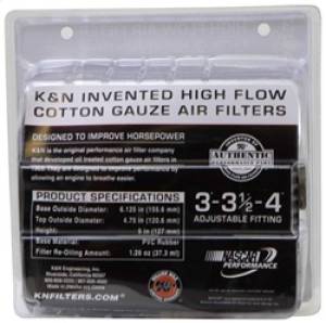 K&N Engineering - K&N Engineering Universal Air Filter Chrome Round Tapered Red - 4in Flange ID x 1.125in Flange Length x 5.5in H - RG-1001RD - Image 8