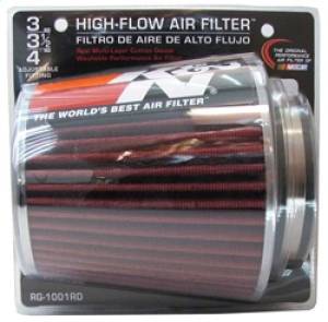 K&N Engineering - K&N Engineering Universal Air Filter Chrome Round Tapered Red - 4in Flange ID x 1.125in Flange Length x 5.5in H - RG-1001RD - Image 10